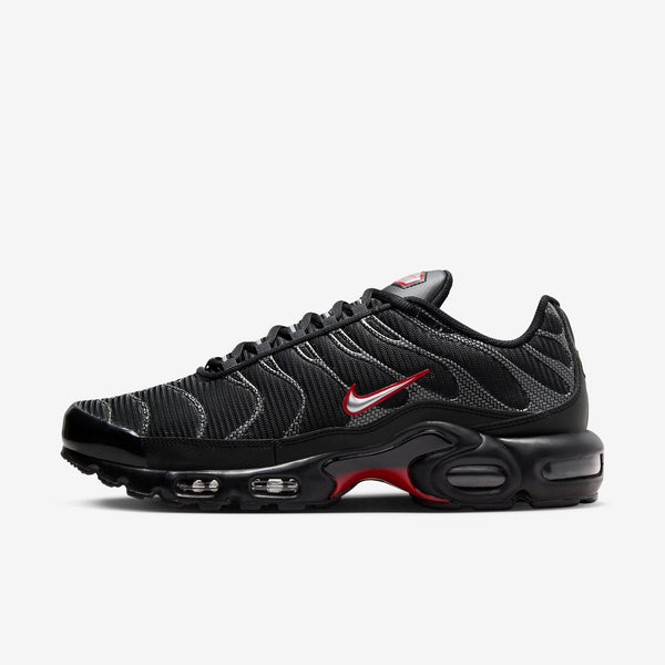 Nike Air Max Plus Black University Red Metallic Silver